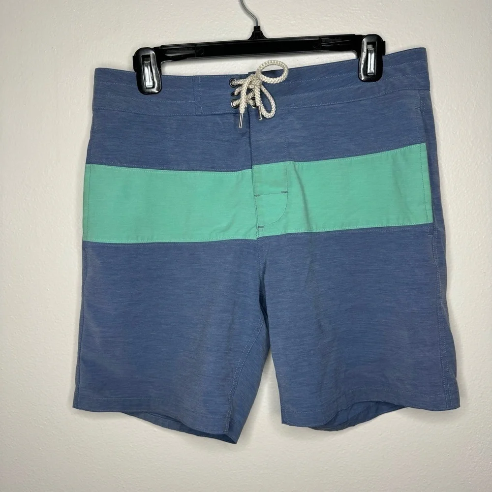 FAHERTY Men's Beacon Swim Trunks- Navy Green